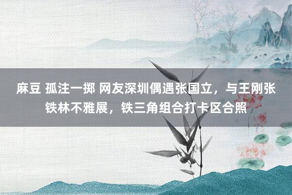 麻豆 孤注一掷 网友深圳偶遇张国立，与王刚张铁林不雅展，铁三角组合打卡区合照