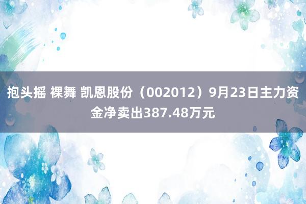 抱头摇 裸舞 凯恩股份（002012）9月23日主力资金净卖出387.48万元