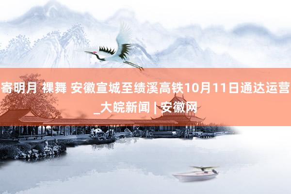 寄明月 裸舞 安徽宣城至绩溪高铁10月11日通达运营_大皖新闻 | 安徽网