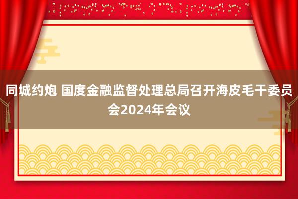 同城约炮 国度金融监督处理总局召开海皮毛干委员会2024年会议