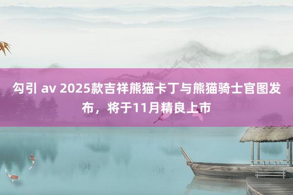 勾引 av 2025款吉祥熊猫卡丁与熊猫骑士官图发布，将于11月精良上市