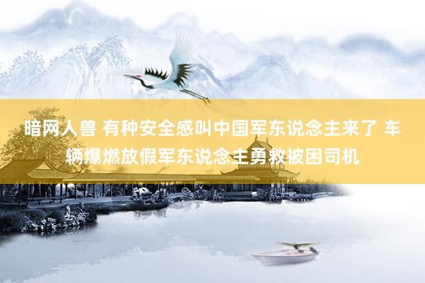 暗网人兽 有种安全感叫中国军东说念主来了 车辆爆燃放假军东说念主勇救被困司机