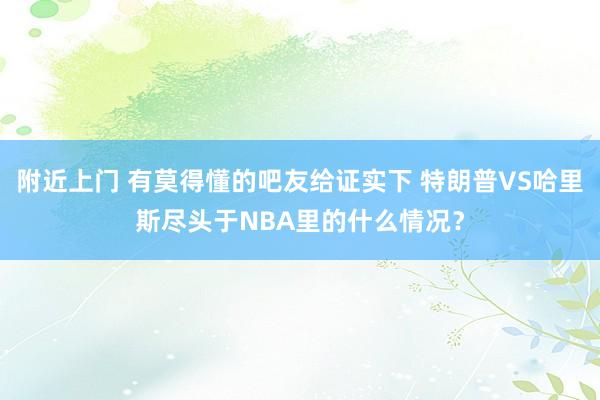 附近上门 有莫得懂的吧友给证实下 特朗普VS哈里斯尽头于NBA里的什么情况？