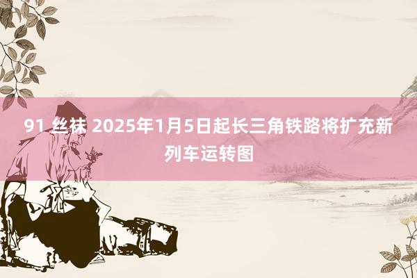 91 丝袜 2025年1月5日起长三角铁路将扩充新列车运转图