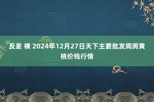 反差 裸 2024年12月27日天下主要批发阛阓黄桃价钱行情